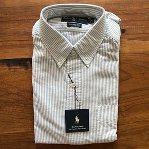 NWT — Ralph Lauren Polo Classic Fit Striped Dress Shirt